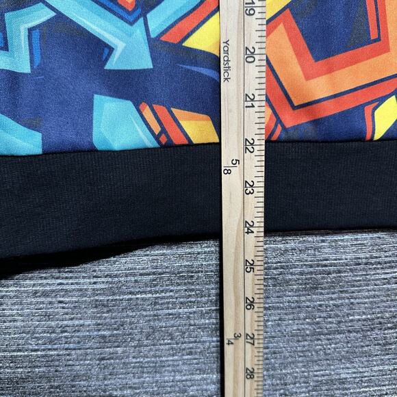 Denis Daily Hoodie Men's Small Blue Abstract Pullover Graffiti Drawstring - Picture 7 of 14